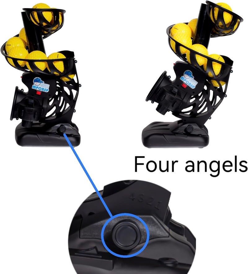 MPOBSP Upgraded Electronic Baseball Pitching Machine with Tripod/8 Balls for Youth - Adjustable Angles & Speeds,AC Powered & Battery Powered，Ideal for Beginner Batting & Fielding Training - Image 4
